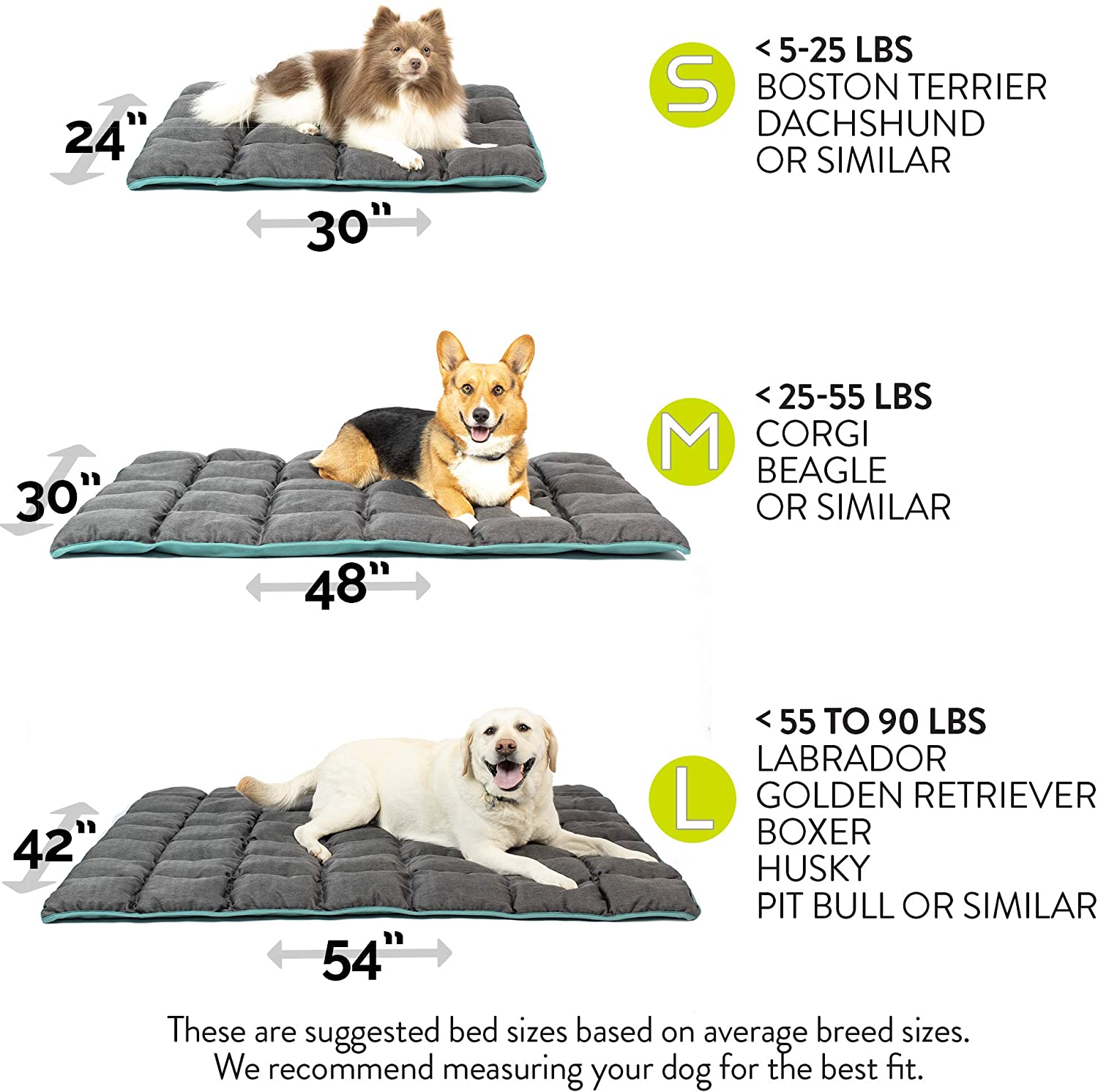 Crate & Kennel Pad Water Resistant Liners - Chew Proof Dog Beds